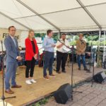 Eröffnung des Flämingmarktes in Borkheide mit Landrat, Bürgermeister und Gästen